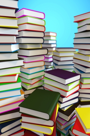 Big piles of booksの写真素材