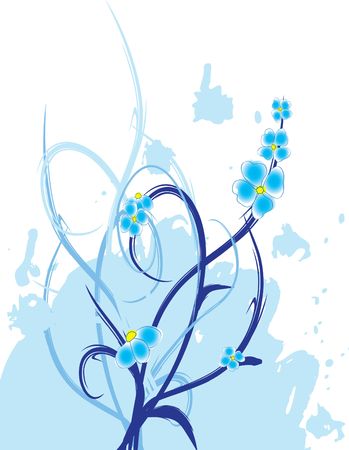 Hand-drawn floral backgroundのイラスト素材