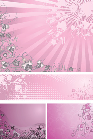 Pink and purple backgrounds collectionのイラスト素材