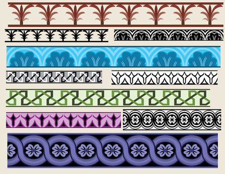 Traditional architectural ornament set for designのイラスト素材