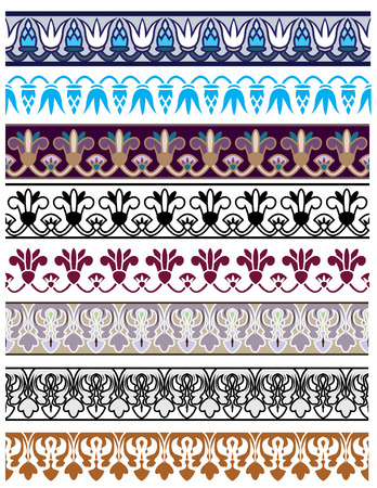 Traditional architectural ornament and stencil set for designのイラスト素材
