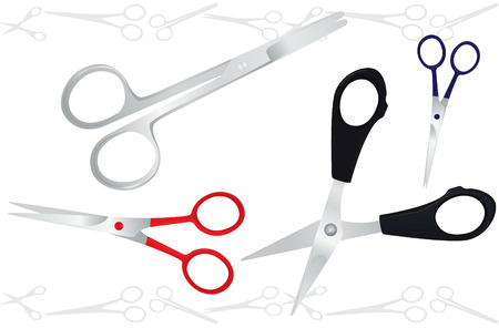 Scissors set illustration for designのイラスト素材