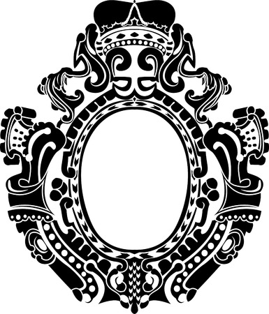arms with crown stencilのイラスト素材