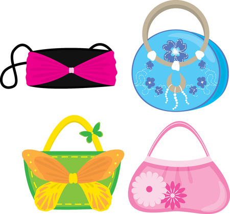 Set of female bagsのイラスト素材