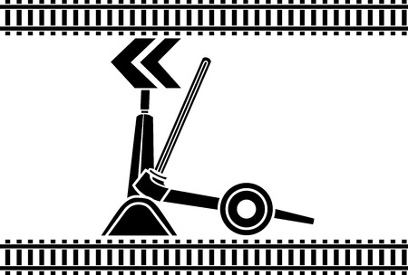 Switch arrows railway stencilのイラスト素材