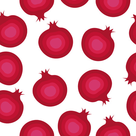Vector garnets seamless pattern, isolated on white background.のイラスト素材