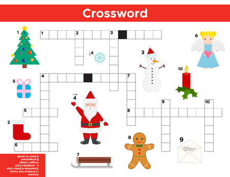 Crossword game for children with holiday elements.のイラスト素材