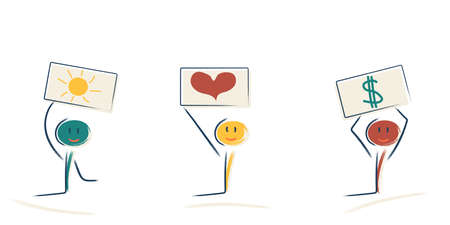 money love happiness choice life success abstractionのイラスト素材