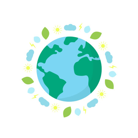 image of planet earth. study of geography. universe, humanity, existence, lifeのイラスト素材