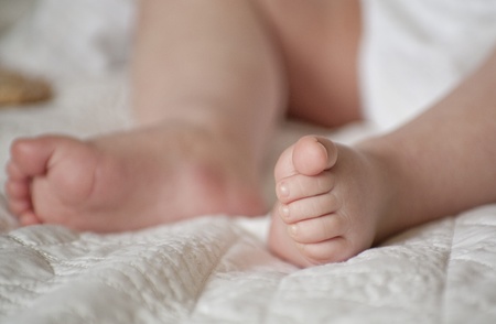baby feetの写真素材