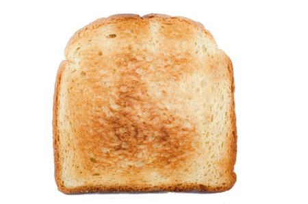 toasted bread on the white background