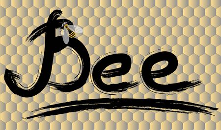 honeycomb yellow vector background beeのイラスト素材