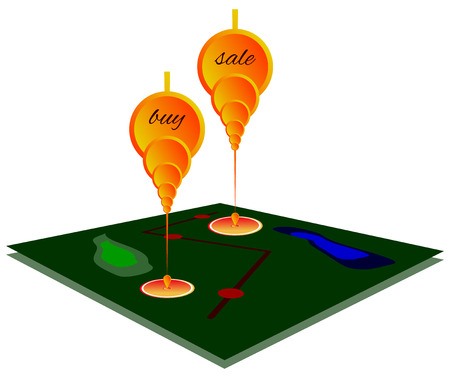 indicate, point,  map buy saleのイラスト素材
