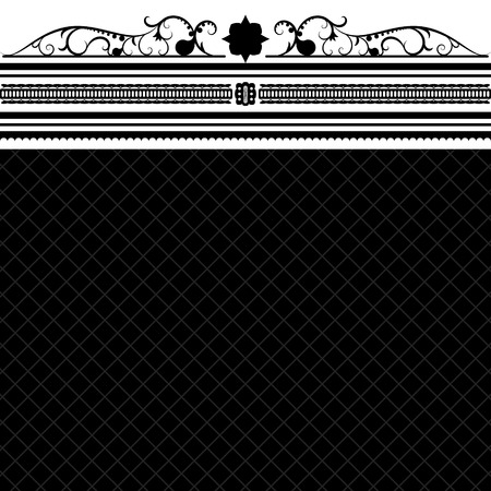 vintage background frame design black vector retroのイラスト素材