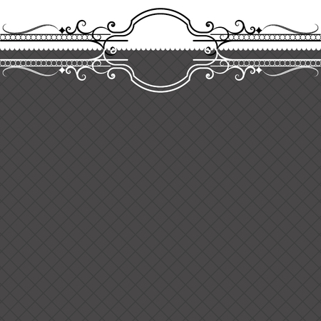 vintage background frame design black vector retroのイラスト素材