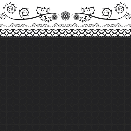 vintage background frame design black vectorのイラスト素材
