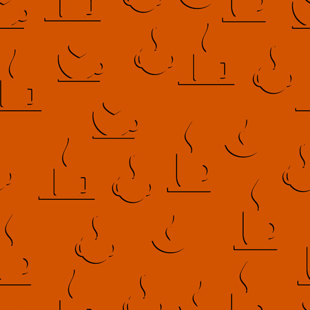 Pattern cup of coffee vector backgroundのイラスト素材