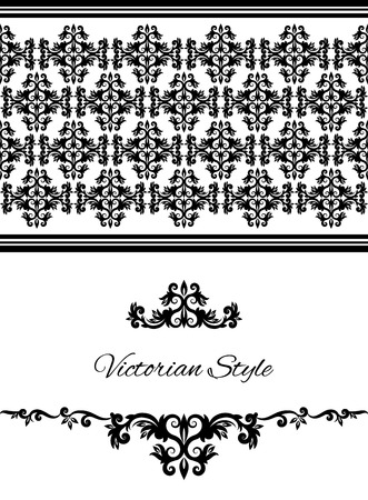 Pattern victorian style background vintageのイラスト素材