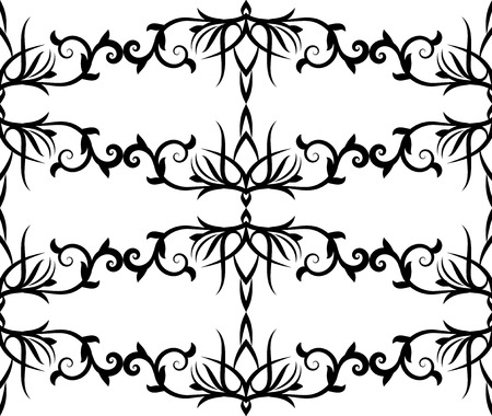 Pattern vintage black vector victorianのイラスト素材