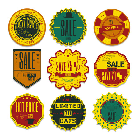 Set of Ribbons, Stickers, Labels. Vector.Set of Ribbons, Stickers, Labels.Set of Ribbons, Stickers, Labels.のイラスト素材