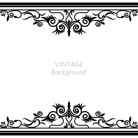 vintage background frame design blackのイラスト素材