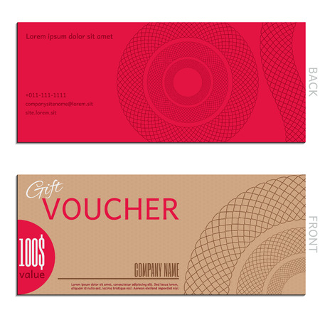 gift voucher vector coupon certificateのイラスト素材