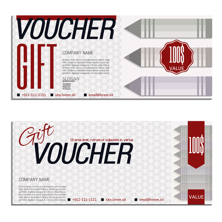 gift voucher vector coupon template presentのイラスト素材