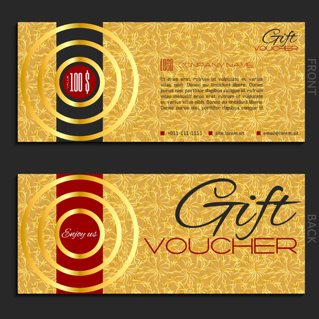 gift voucher vector coupon template presentのイラスト素材