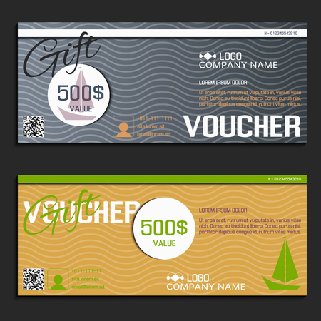 gift voucher vector coupon template presentのイラスト素材