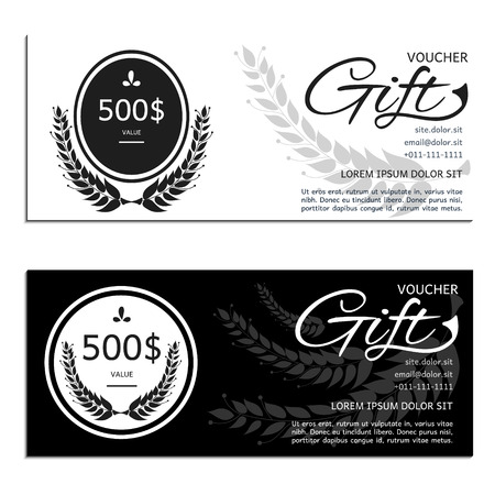 gift voucher vector coupon template presentのイラスト素材