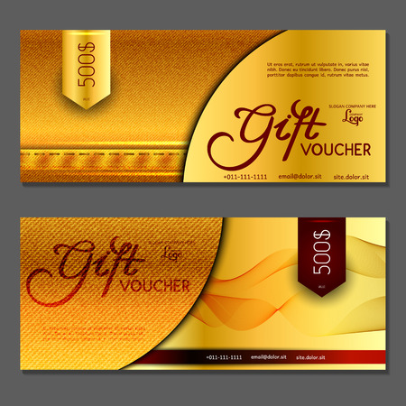 Gift voucher. Vector, illustration.のイラスト素材