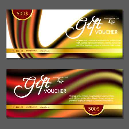 Gift voucher. Vector, illustration.のイラスト素材