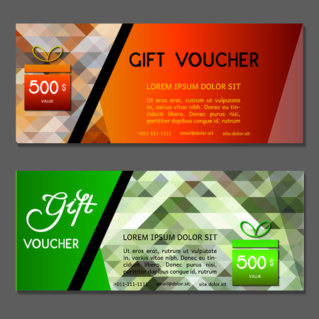Gift voucher. Vector, illustration.のイラスト素材