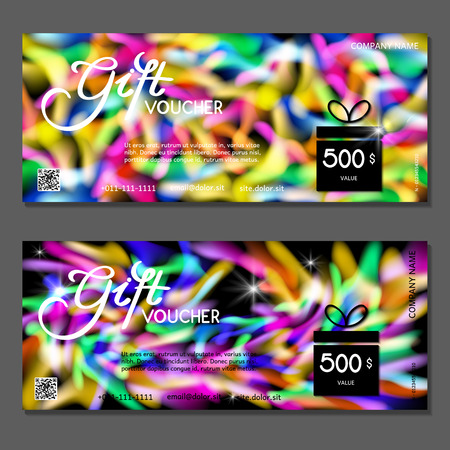 Gift voucher. Vector, illustration.のイラスト素材