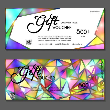 Gift voucher. Vector, illustration.のイラスト素材
