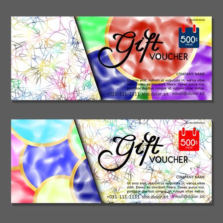 Gift voucher. Vector, illustration.のイラスト素材