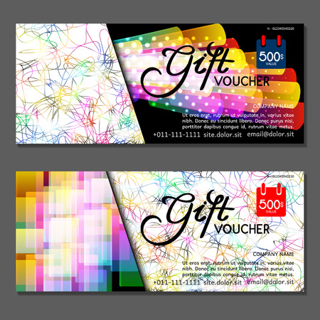 Gift voucher. Vector, illustration.のイラスト素材