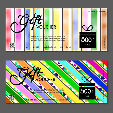 Gift voucher. Vector, illustration.のイラスト素材