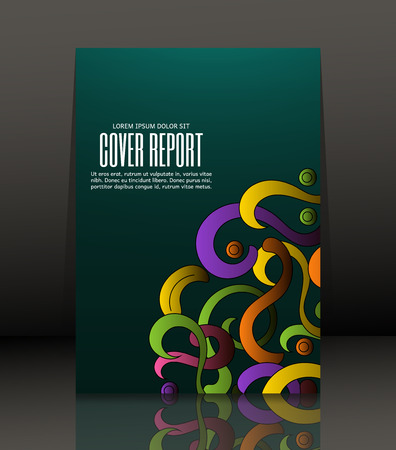 Abstract composition. Template Design for flyer. Brochure. Poster in A4 size. Vector, illustration.のイラスト素材