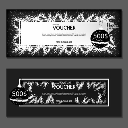 Gift voucher. Vector, illustration.のイラスト素材