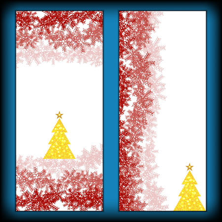 Postcard - Merry Christmas And Happy New Year. Vector, illustration.のイラスト素材