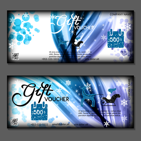 Gift voucher. Vector, illustration.のイラスト素材