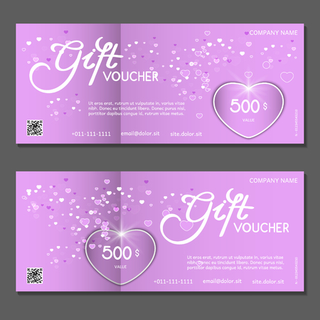 Gift voucher. Vector, illustration.のイラスト素材