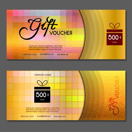 Gift voucher. Vector, illustration.のイラスト素材