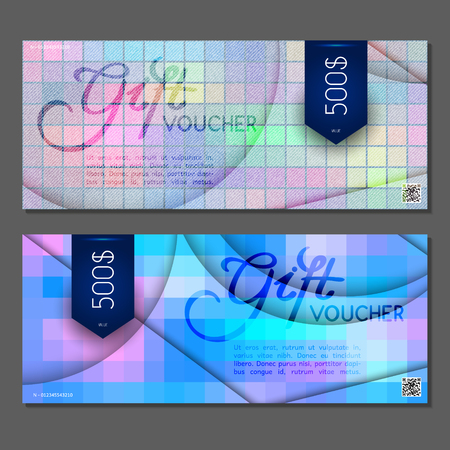 Gift voucher. Vector, illustration.のイラスト素材