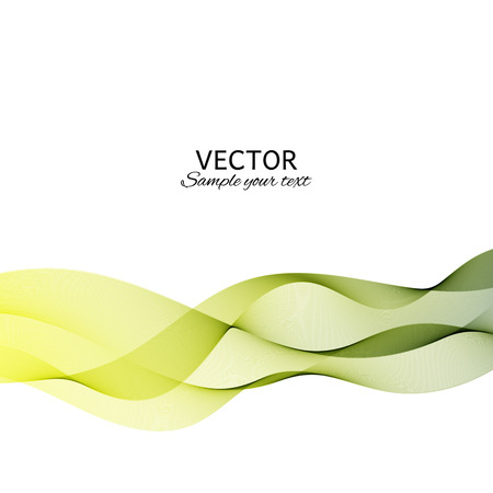 Abstract background. Vector. Green waves. Wavy lines.のイラスト素材