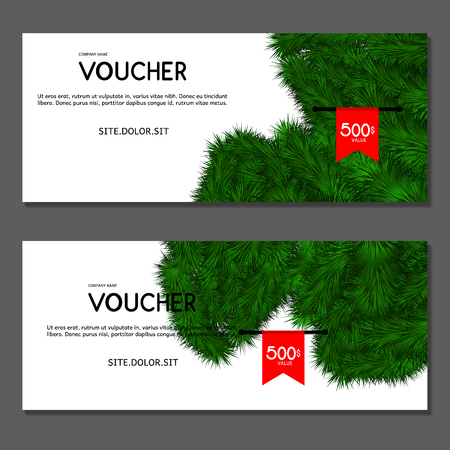 Gift voucher. Vector illustration.のイラスト素材