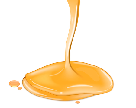 Gold honey pours. Natural product. Vector.のイラスト素材