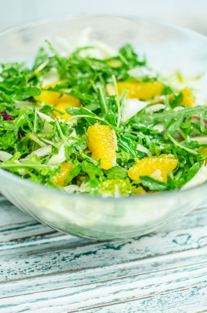 Fresh salad in the bowlの写真素材