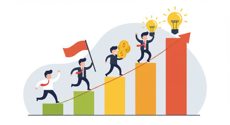 Warm minimalist home office scene with laptop and cozy decor drawn in vector style.のイラスト素材